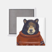 レッドトナディアセーター熊 マグネット (正面/裏面)