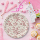 レッドトフランスのイルキャンバスフローラ紙プレート ペーパープレート (パーティー)