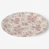 レッドトフランスのイルキャンバスフローラ紙プレート ペーパープレート (アングル)