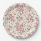 レッドトフランスのイルキャンバスフローラ紙プレート ペーパープレート (正面)