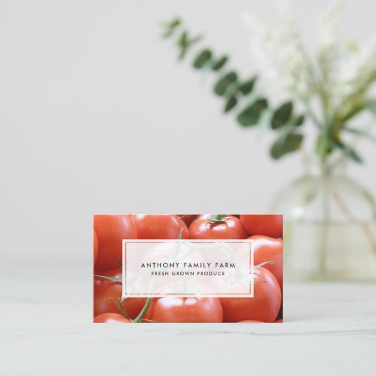 レッドトマトファミリーファームビジネスカード 名刺 (スタンド正面)