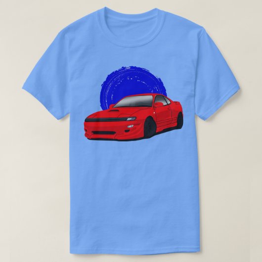 レッドトヨタセリカGts St185 Tシャツ (デザイン正面)