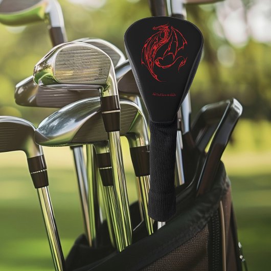 レッドトライバルドラゴンブラック ゴルフヘッドカバー