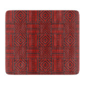 レッドトライバルパターンアート カッティングボード (正面)
