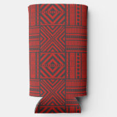 レッドトライバルパターンアート スリム缶クーラー (裏面)