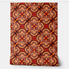 レッドトライバルビニル壁紙2' x 4' 壁紙