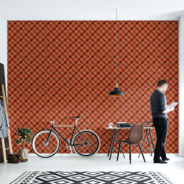 レッドトライバルビニル壁紙2' x 4' 壁紙