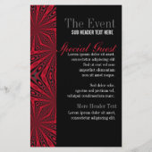 レッドトライバルファンキーパーティーミュージッククラブイベントフライヤー チラシ (裏面)