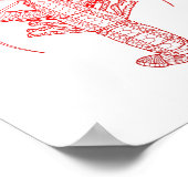 レッドトライバルロブスター ポスター (角)