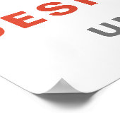 レッドトラクタカスタム誕生日パーソナライズされた標識 ポスター (角)