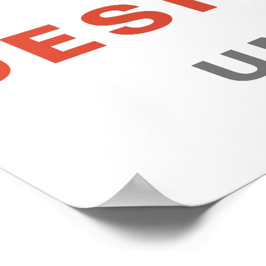 レッドトラクタカスタム誕生日パーソナライズされた標識 ポスター (角)