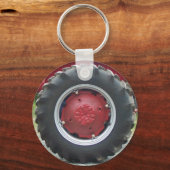 レッドトラクタタイヤ キーホルダー (正面)