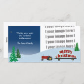 レッドトラクタークリスマスフォトカード シーズンカード (正面/裏面)