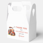 レッドトラクターゲーブルボックステンプレートボーイ誕生日 フェイバーボックス (オープン)