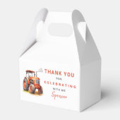 レッドトラクターゲーブルボックステンプレートボーイ誕生日 フェイバーボックス (正面サイド)