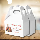 レッドトラクターゲーブルボックステンプレートボーイ誕生日 フェイバーボックス