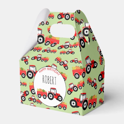 レッドトラクタートラックファームプロデュース誕生日 フェイバーボックス (正面サイド)