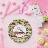 レッドトラクタートラックファームプロデュース誕生日 ペーパープレート (パーティー)