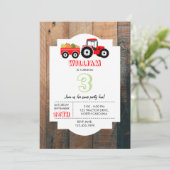 レッドトラクタートラックファームプロデュース誕生日 招待状 (スタンド正面)