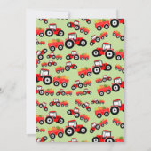 レッドトラクタートラックファームプロデュース誕生日 招待状 (裏面)