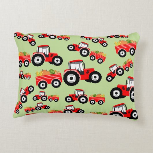 レッドトラクタートラックファームプロデュース アクセントクッション (裏面)