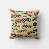 レッドトラクタートラックファームプロデュース クッション (正面)