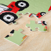 レッドトラクタートラックファームプロデュース ジグソーパズル (側面)