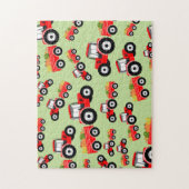 レッドトラクタートラックファームプロデュース ジグソーパズル (縦)