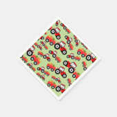 レッドトラクタートラックファームプロデュース スタンダードカクテルナプキン (角)