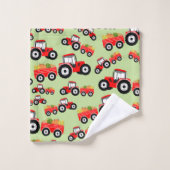 レッドトラクタートラックファームプロデュース バスタオルセット (ウォッシュタオル)