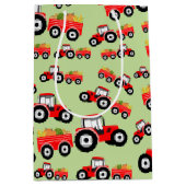 レッドトラクタートラックファームプロデュース ミディアムペーパーバッグ (正面)