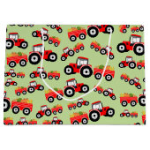 レッドトラクタートラックファームプロデュース ラージペーパーバッグ (正面)