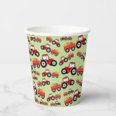 レッドトラクタートラックファームプロデュース 紙コップ (正面)