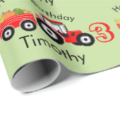 レッドトラクタートラックファーム名と年齢 ラッピングペーパー (ロールコーナー)