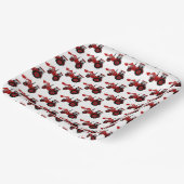 レッドトラクターバースデーパーティー ペーパープレート (傾斜あり)