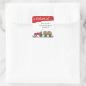 レッドトラクターパーティー封筒用シール スクエアシール (バッグ)