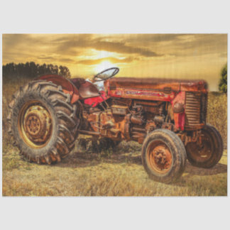 レッドトラクターファームトラクターヴィンテージトラクター 薄葉紙