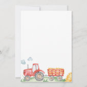 レッドトラクターファームバースデーパーティーの招待 招待状 (裏面)