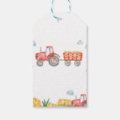 レッドトラクターファームバースデーパーティーサンキューユユーラベル ギフトタグ (裏面)