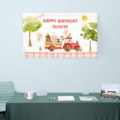 レッドトラクターファーム動物の誕生日パーティー 横断幕 (トレードショー)