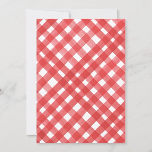 レッドトラクターファーム動物オインクバモーー1歳の誕生日 招待状 (裏面)