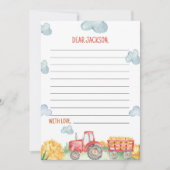 レッドトラクターファーム時間カプセルノートメッセージカード サンキューカード (正面)