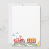 レッドトラクターファーム時間カプセルノートメッセージカード サンキューカード (裏面)