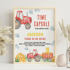 レッドトラクターファーム誕生日タイムカプセルサイン ポスター