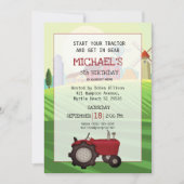 レッドトラクターファーム5thバースデーパーティー 招待状 (正面)