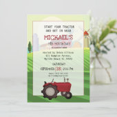 レッドトラクターファーム5thバースデーパーティー 招待状 (スタンド正面)