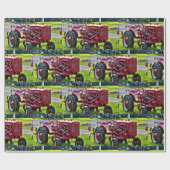 レッドトラクターラッピング紙 ラッピングペーパー (フラット)