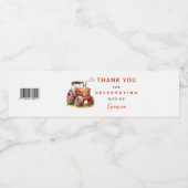 レッドトラクター誕生日ウォーターボトルラベルラッパー ペットボトルラベル (シングルラベル)