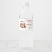 レッドトラクター誕生日ウォーターボトルラベルラッパー ペットボトルラベル (正面)