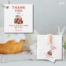 レッドトラクター誕生日スクエアビーフギフトラベル